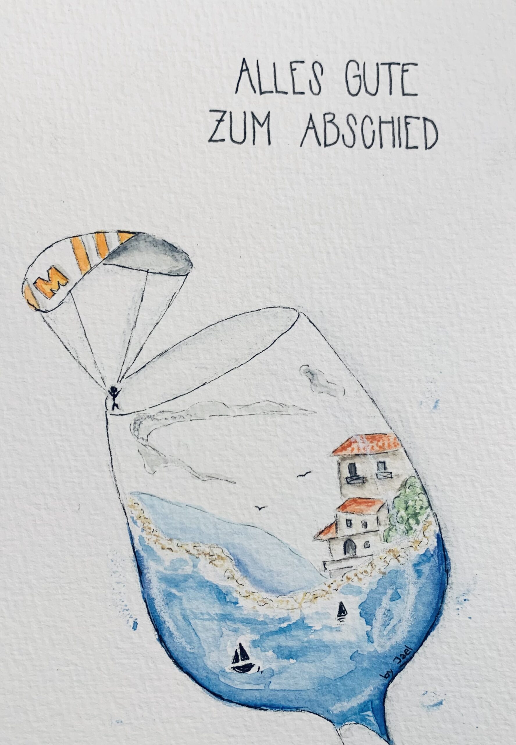Urlaub in Italien ( Karte zum Abschied)